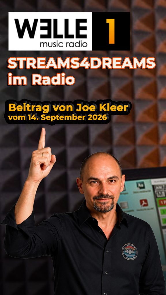 Abbildung/Cover zum WELLE1 Radiobeitrag vom 14. September 2026 über Wolfgang Ertl und STREAMS4DREAMS